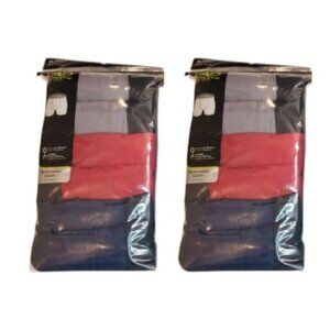 NWT Athletic Works 2 (6 Packs) Mens Cotton Boxer Brief, Multi